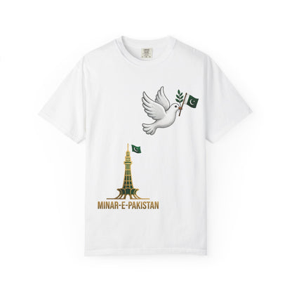 Pakistan Minar-e-Pakistan Dove T-Shirt — "Pakistan Zindabad" Patriotic Tee