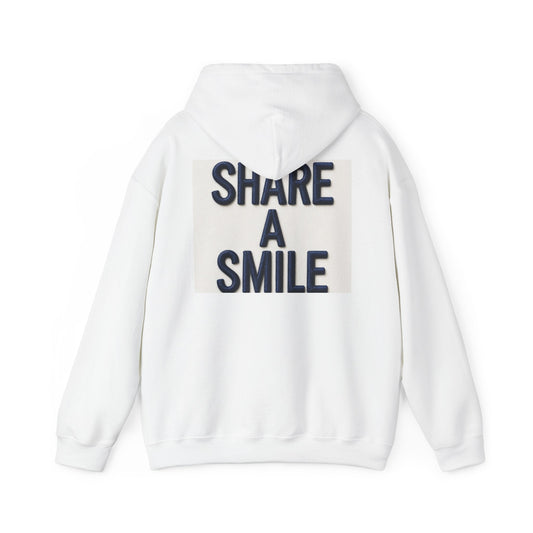 Bearded Portrait Hoodie — "Share A Smile" Graphic Pullover