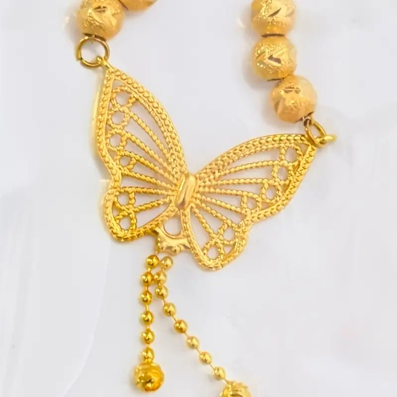 قلادة أجنحة ذهبية رقيقة