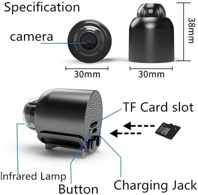 كاميرا مراقبة X5 Mini WiFi - دقة 1080p عالية الوضوح مع رؤية ليلية وعرض عن بعد