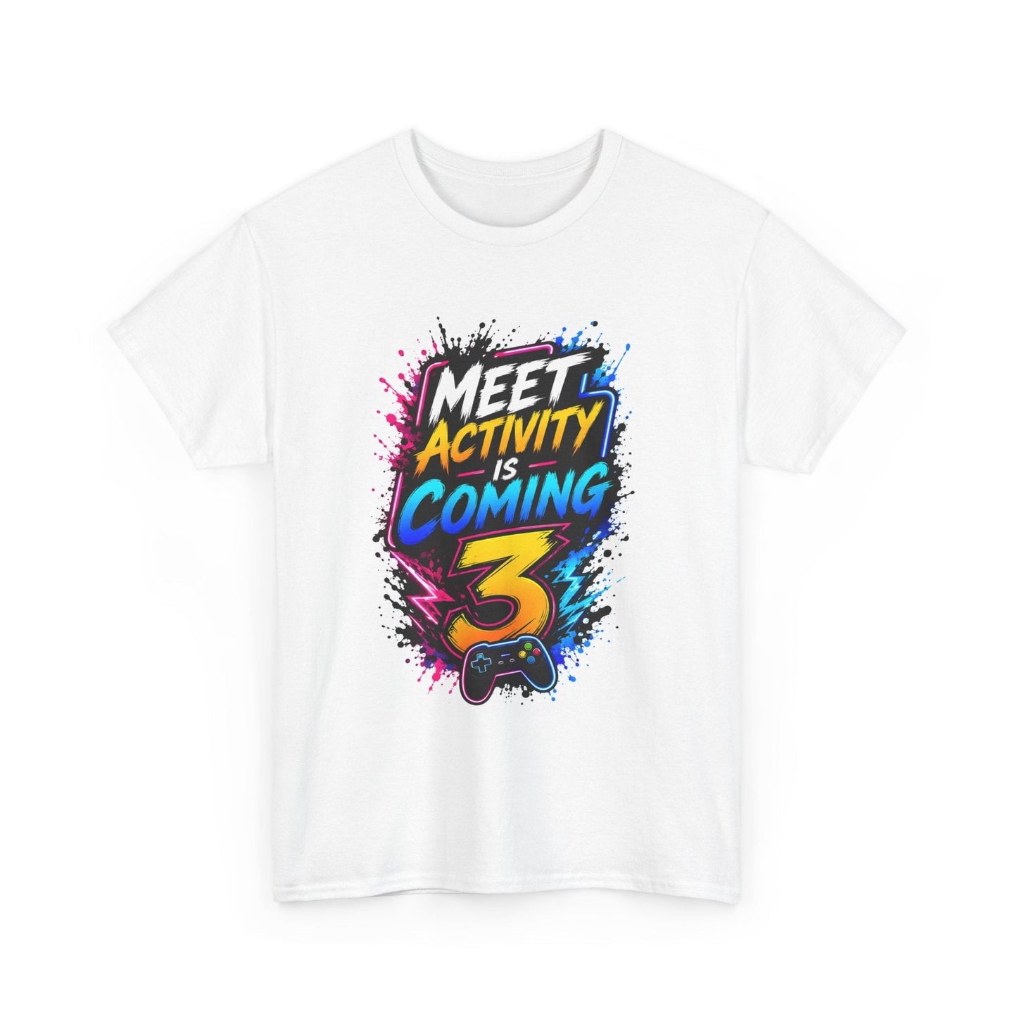 تي شيرت - تي شيرت "Meet Activity Is Coming 3" ملون للاعبين بتصميم باندا رائع