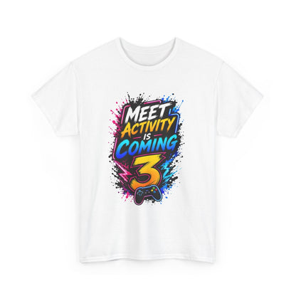 تي شيرت - تي شيرت "Meet Activity Is Coming 3" ملون للاعبين بتصميم باندا رائع