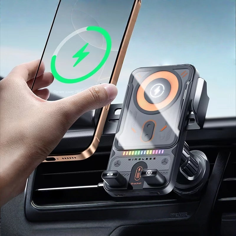 2-in-1 Smart Wireless Car Phone Mount