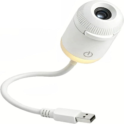 White USB camera with power indicator on a white background