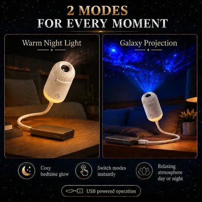 Mini USB Star Projector – Flexible Car Roof Galaxy Light