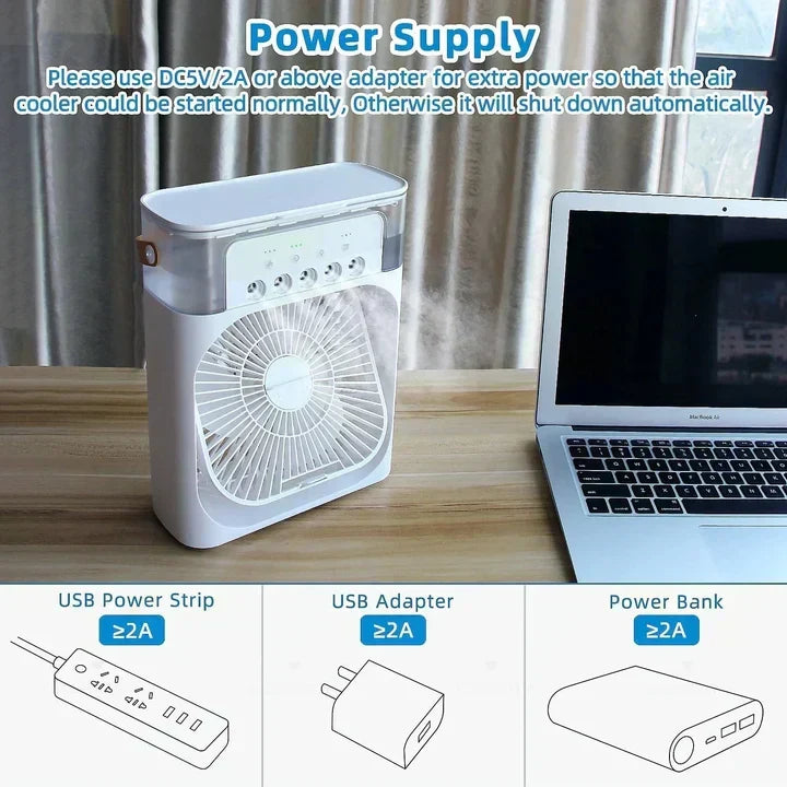 مروحة تبريد هواء صغيرة محمولة بمنفذ USB
