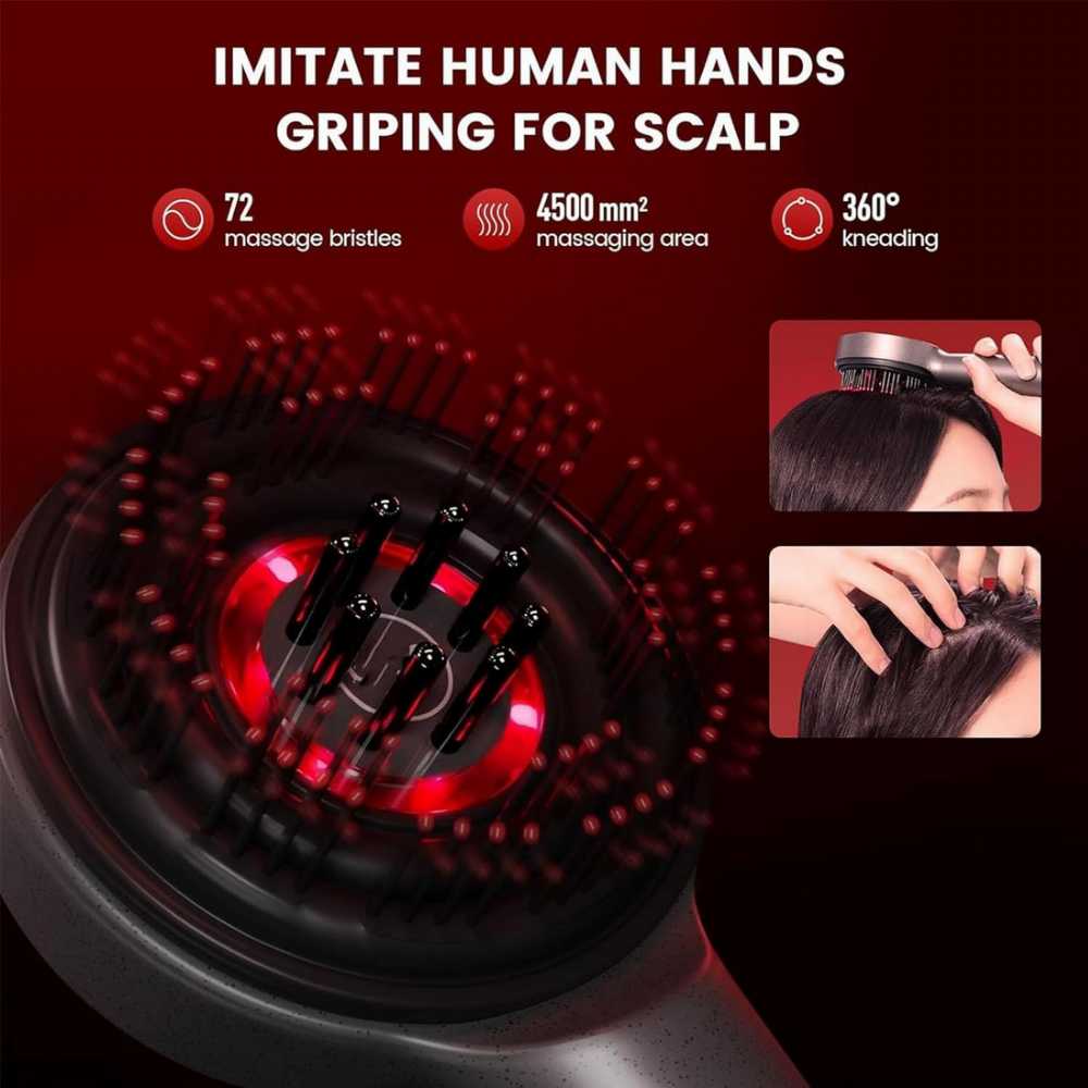 Scalp Massager Brush (Red)