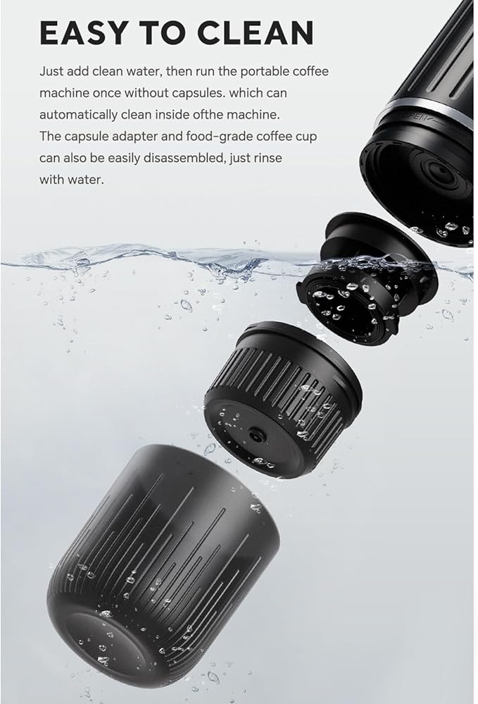 Portable Espresso Coffee Maker — Rechargeable Travel Coffee Machine
