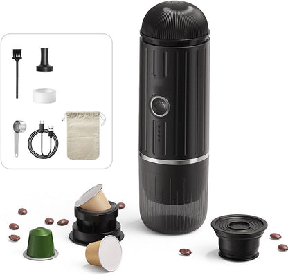 Portable Espresso Coffee Maker — Rechargeable Travel Coffee Machine