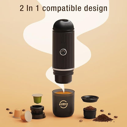Portable Espresso Coffee Maker — Rechargeable Travel Coffee Machine