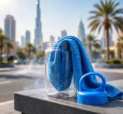 ❄️منشفة التبريد الفوري — تبريد تبخيري لصيف الإمارات العربية المتحدة، الرياضات والأنشطة الخارجية