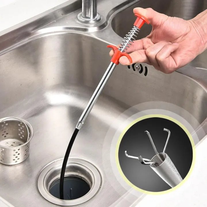 Flexible Drain Clog Remover Tool — Reusable Sink & Pipe Cleaner