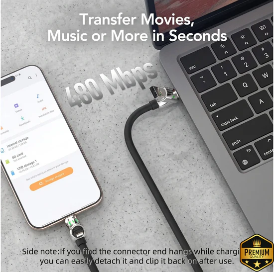 4-in-1 USB Fast Charging Cable - 240W [FREE SHIPPING ALL OVER UAE]