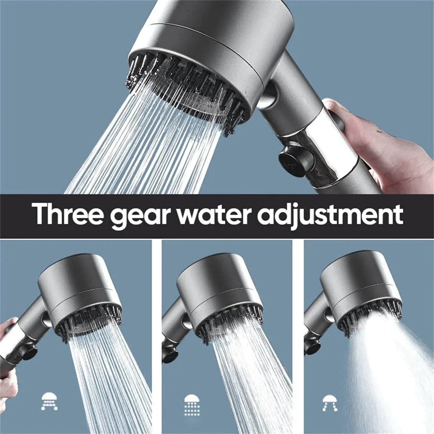 FILTERED SHOWER HEAD WATER KIT–3 SPRAY MODES🇦🇪