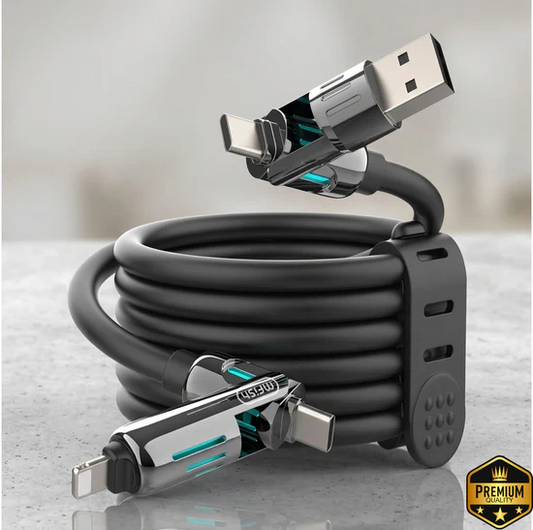 كابل شحن USB سريع 4 في 1 - 240 واط [شحن مجاني لجميع أنحاء الإمارات]