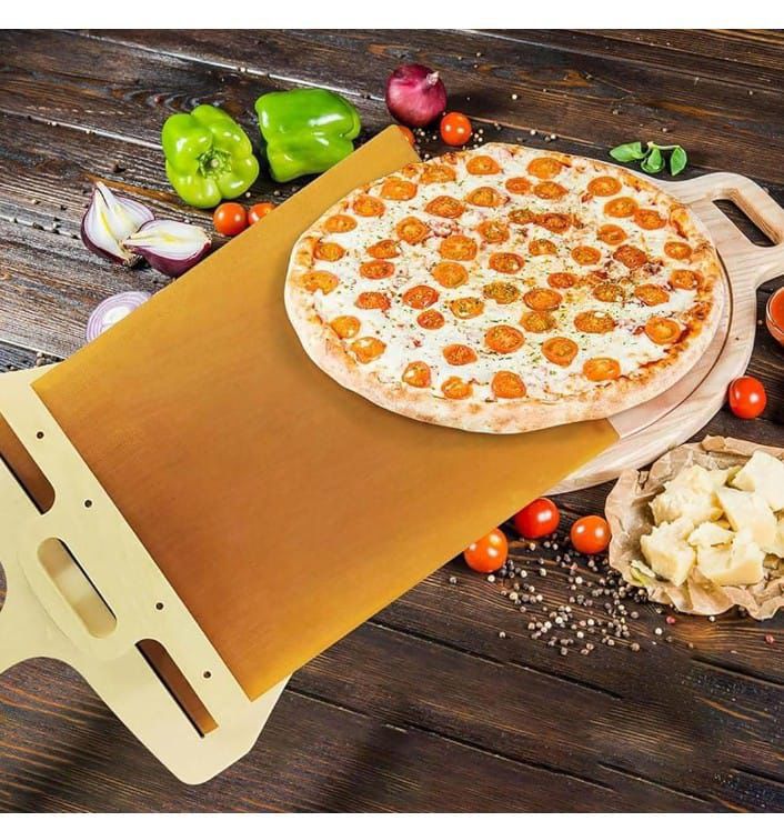 مجرفة بيتزا منزلقة 🍕 مضرب بيتزا خشبي غير لاصق للخبز