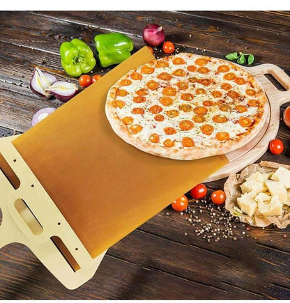 مجرفة بيتزا منزلقة 🍕 مضرب بيتزا خشبي غير لاصق للخبز