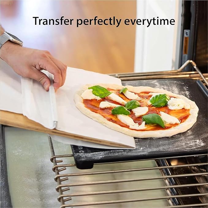 مجرفة بيتزا منزلقة 🍕 مضرب بيتزا خشبي غير لاصق للخبز